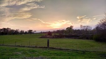 landscape sunset fence