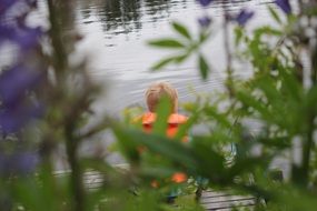 place for swimming in the lake in sweden