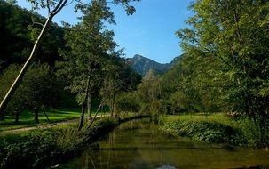 tranquil creek water river in slovenia
