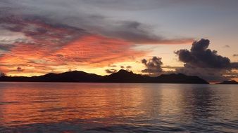 incomparable sunset over sea