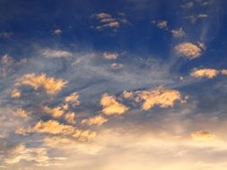 sky clouds blue autumn