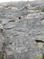 rock climbing dangerous scene