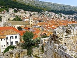 panorama of a traditional mediterranean village