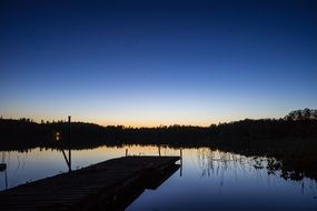 lake web water Reflection night back light view