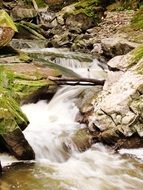 Webster Falls like a stream among stones