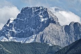 landscape of high rocky mountain in Canada