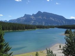 lake in a beautiful landscape of canada