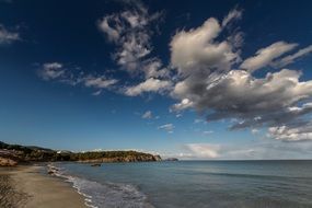 clouds in the sky over the ocean coast