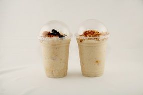 sweet breakfast of granola yogurt