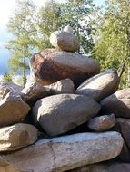pile of natural rubble