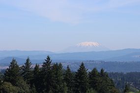 Aerial view of mount rainier