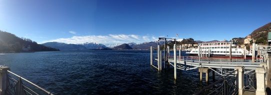 mooring on the lake in lombardy
