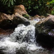 Beautiful peaceful waterfall