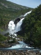 Beautiful waterfall in Norway