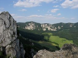 Landscape of Slovakia nature on a sunny day