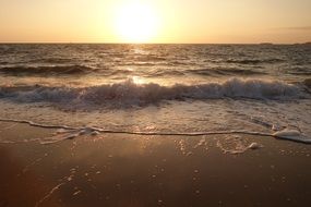 peaceful sunset on the Atlantic ocean
