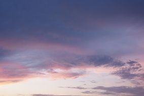 beautiful afterglow in the evening sky