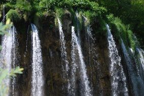 waterfall on the Plitvice lakes in croatia