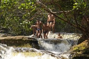 Waterfall in the jungle in Brazil