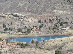valley with lake