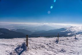 Amazing Snowy mountain sky view