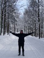 winter in the forest in slovakia