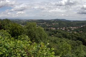 panorama view on Thuringia Germany