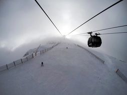 winter cable car, slovakia