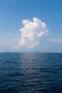 huge cloud above the sea