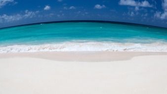 blue sea white sand