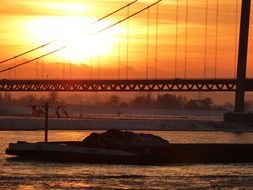 ship at wonderful sunset