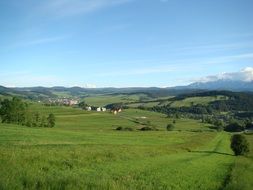 beautiful summer landscape in Europe, poland