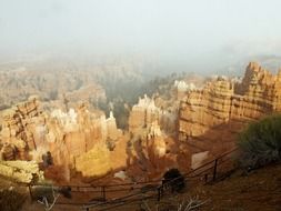 foggy bryce canyon