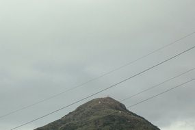 cables near the top of the mountain