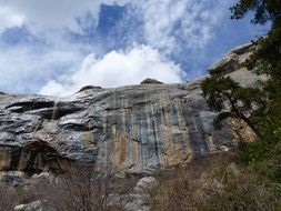 cascading cliffs in the alps