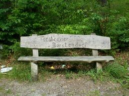 beach bench with the inscription