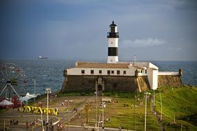 lighthouse on the sea coast