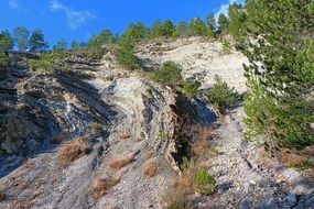 Landscape of rocky alps