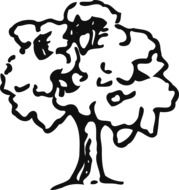 tree with round crowns as illustration