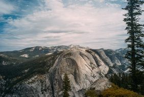 scenic mountains in the yosemite national park