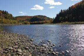 stone shore of the lake