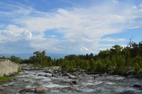 beauty landscape of the river