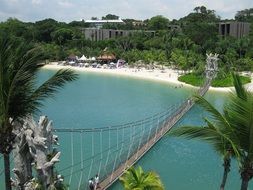 panorama of the beach lagoon in singapore