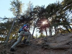 walker in the forest in Turkey