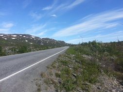 Road and mountains in Norway