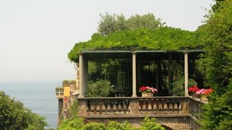 gazebo over the sea in Italy