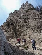 hiker in mountains of Alicante