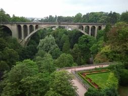 Landscape of Luxembourgian bridge