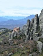 The Meteora is a rock formation in central Greece