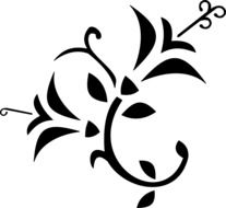 flower grass plant drawing